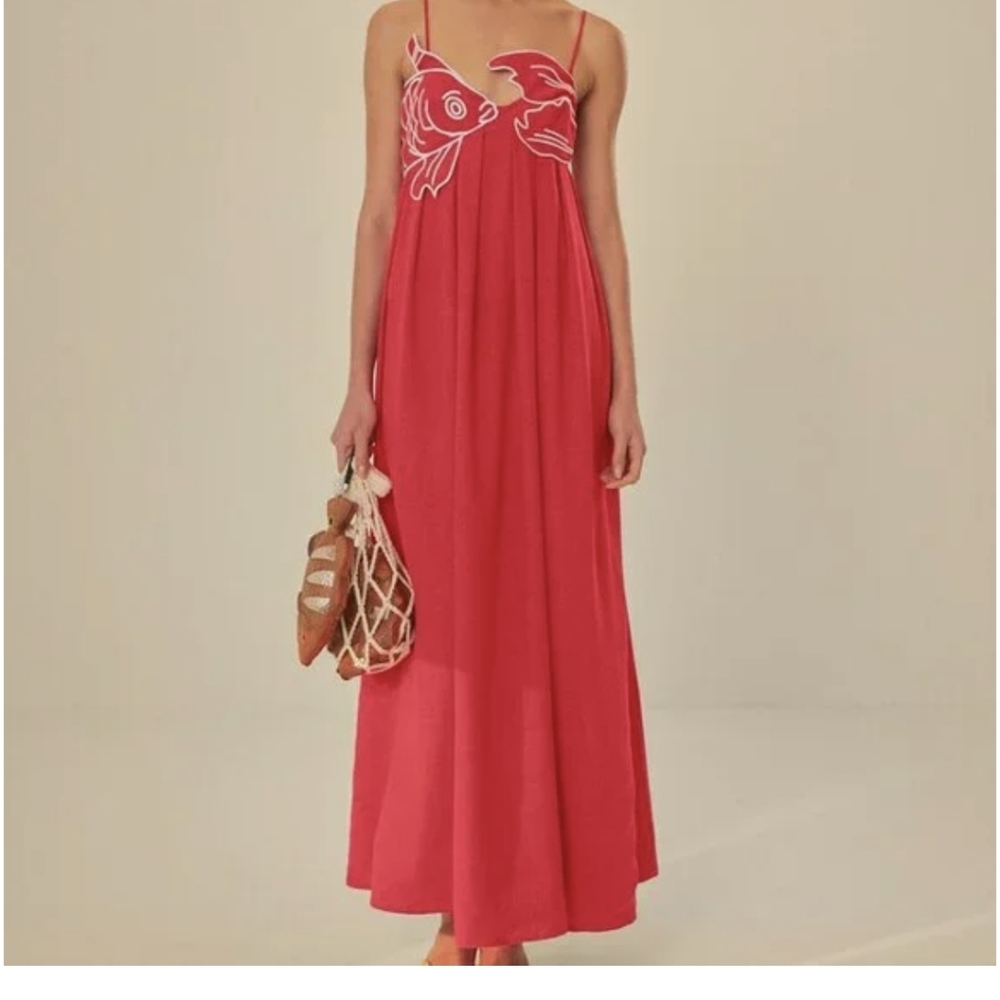 COPY - Farm Rio red fish dress